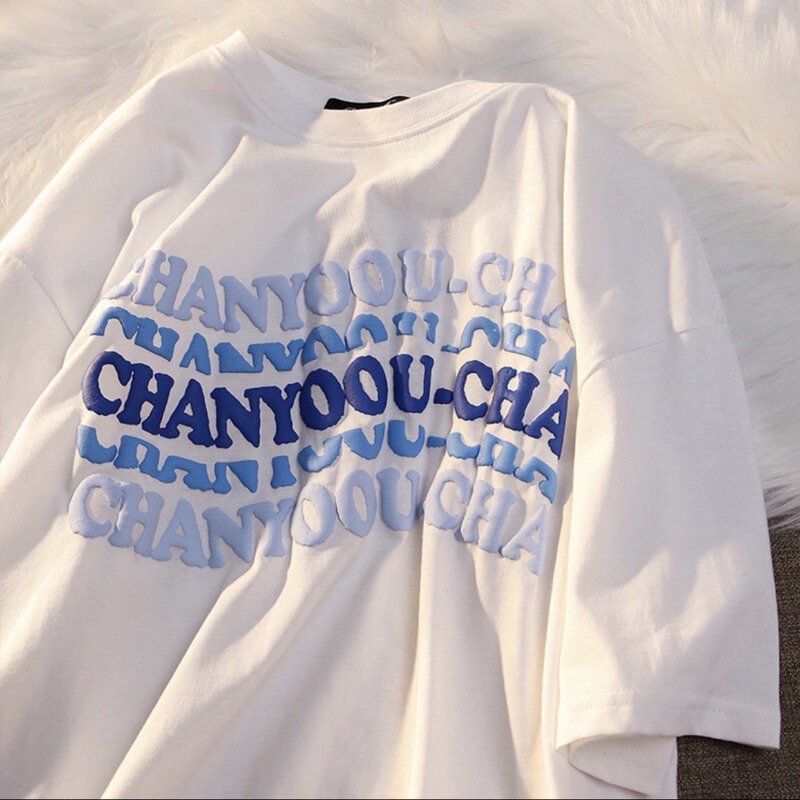 Áo Thun Tay Lỡ Unisex CHANYOOU màu ĐEN/TRẮNG 🦋/Nam nữ unisex/ Áo phông cổ tròn form rộng ❤️