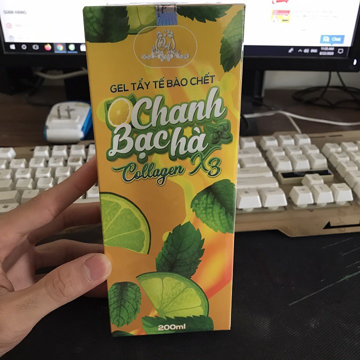 Gel tẩy tế bào chết chanh bạc hà collagen x3 200ml (Hàng xịn) | BigBuy360 - bigbuy360.vn