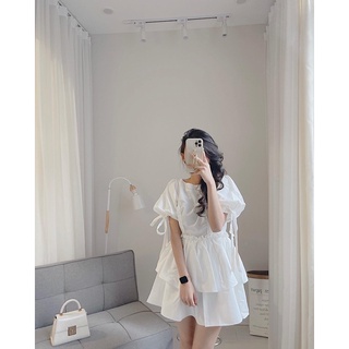 Váy nơ tay tầng 2 màu by samhyewear