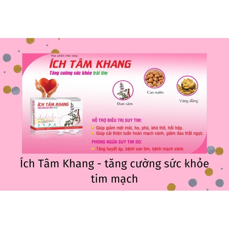 SIÊU TIẾT KIỆM - Combo Ích Tâm Khang - Mua 2 lọ tặng ngay 1 hộp 30 viên