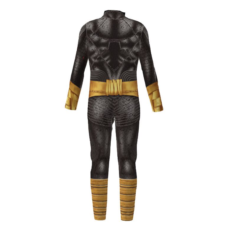 Anime Black Adam Cosplay Adult Child Jumpsuit Cloak Halloween Costumes Men Kid Bodysuit Hooded Cape Halloween Set