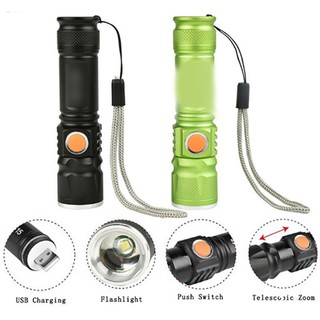 Đèn pin siêu sáng cổng sạc USB 515