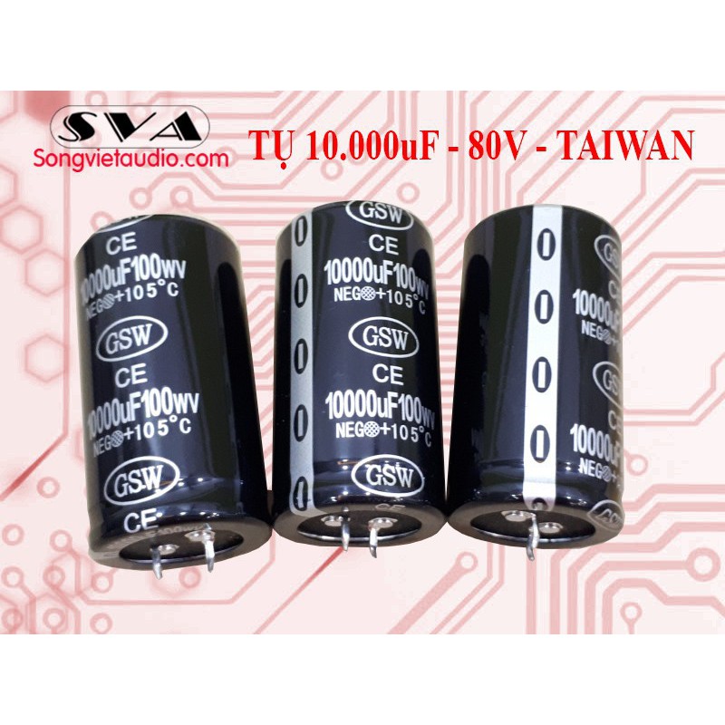 TỤ 100V 10000uF  TAIWAN MỚI GSW - 1 TỤ