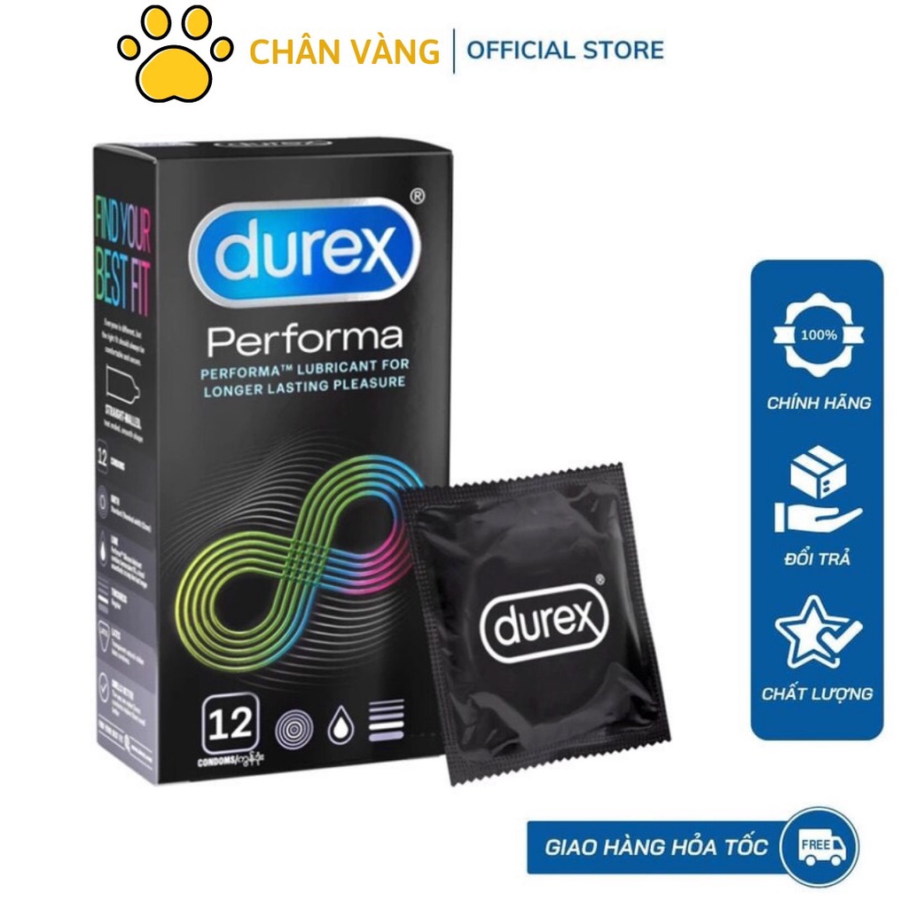 Combo 2 hộp bao cao su Durex Performa và Pleasuremax, bcs chính hãng siêu mỏng