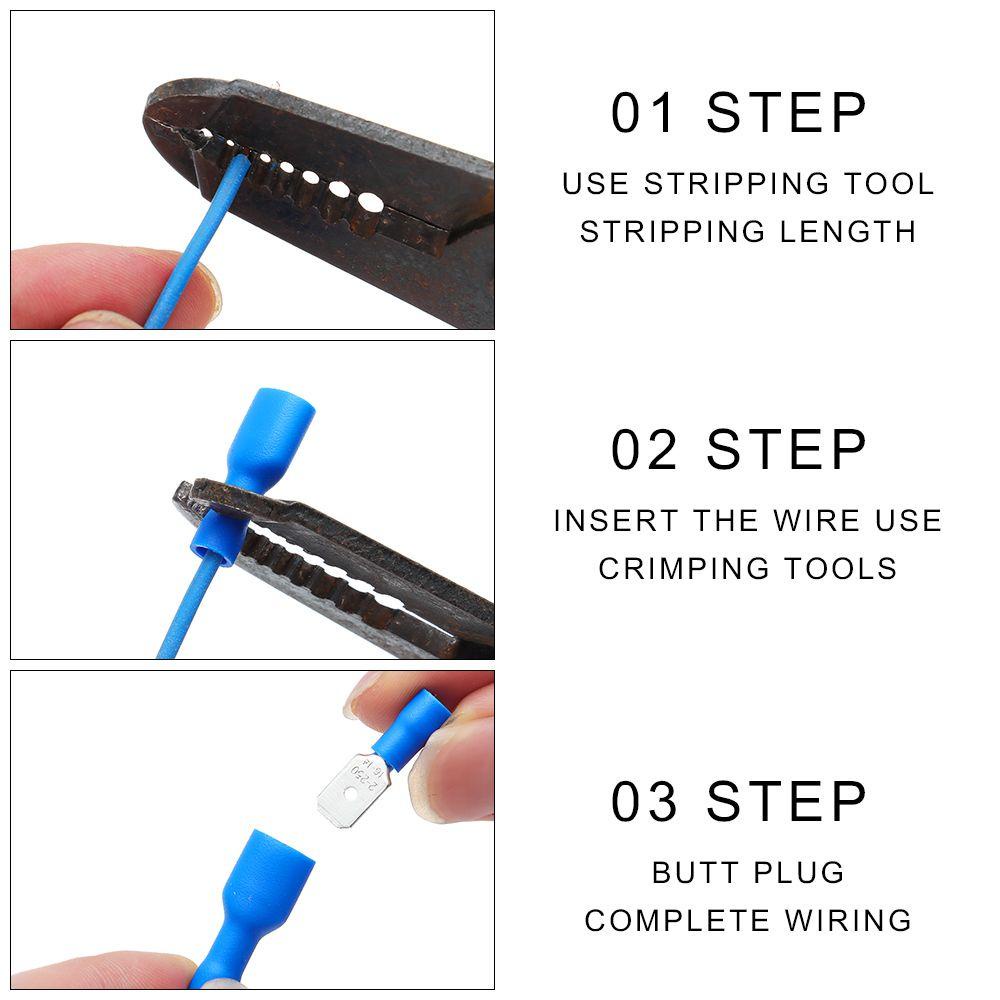 Bộ 50 Đầu Nối Dây Điện Cách Điện 6.3mm