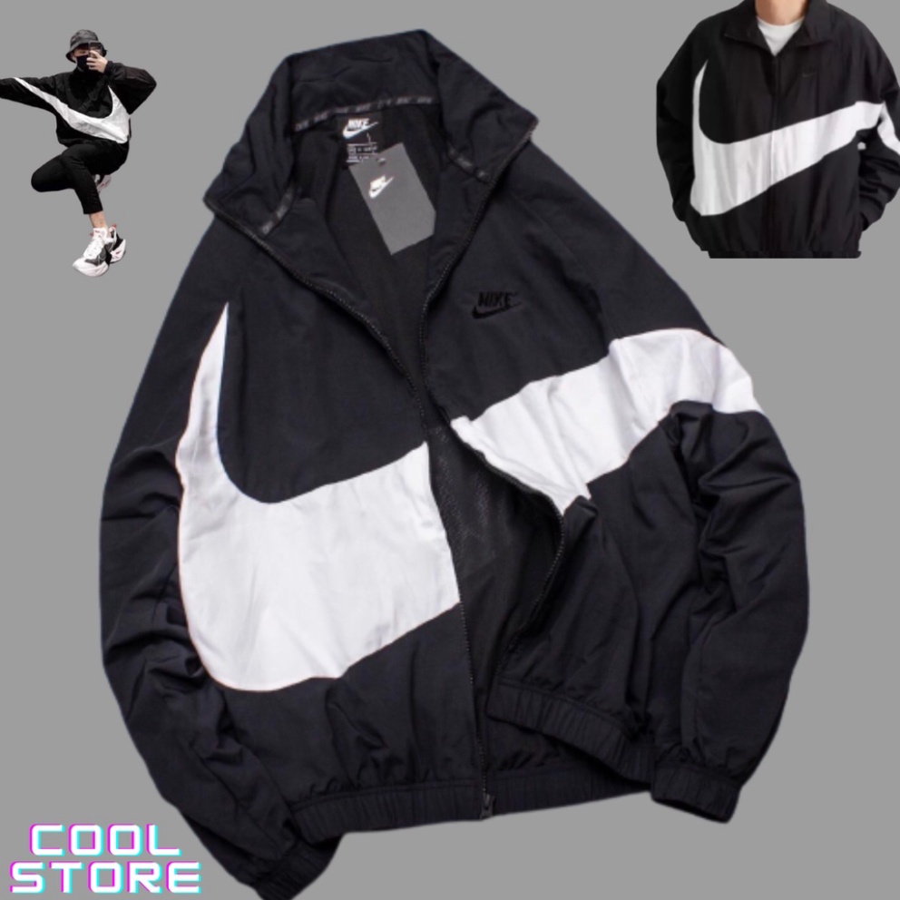 Áo gió nam, áo khoác NIKE Logo Thêu , Chất Liệu Dù 2 Lớp Cao Cấp