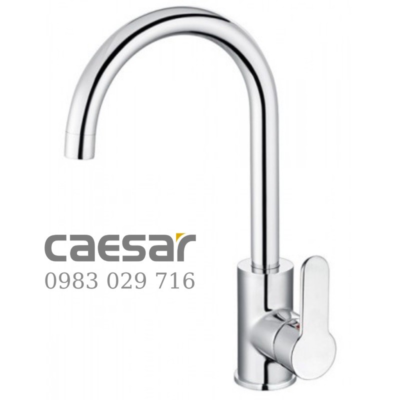 Vòi rửa chén CAESAR K415C nóng lạnh gắn chậu inox của thương hiệu thiết bị vệ sinh Caesar