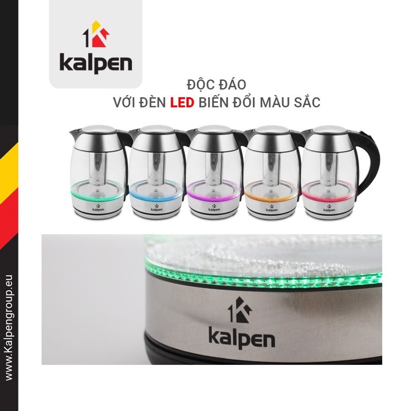 Ấm đun nước siêu tốc thủy tinh Kalpen KK66