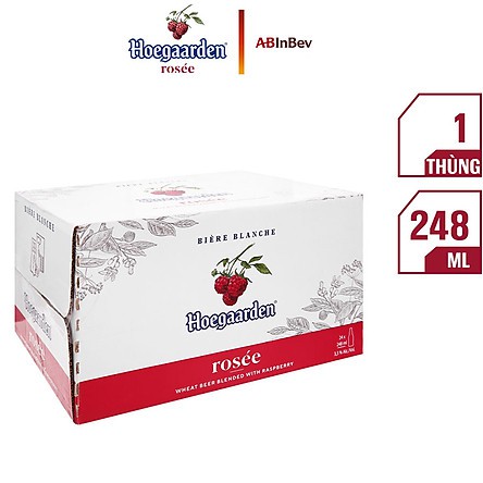 Thùng bia Hoegaarden Rosée 248ml x 24 chai tươi ngon