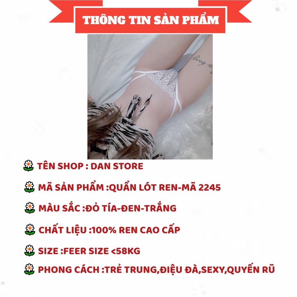 Quần Lót Nữ - Quần Lót Ren Lọt Khe thiết kế thoáng mát gợi cảm sexy DAN STORE MÃ 2245