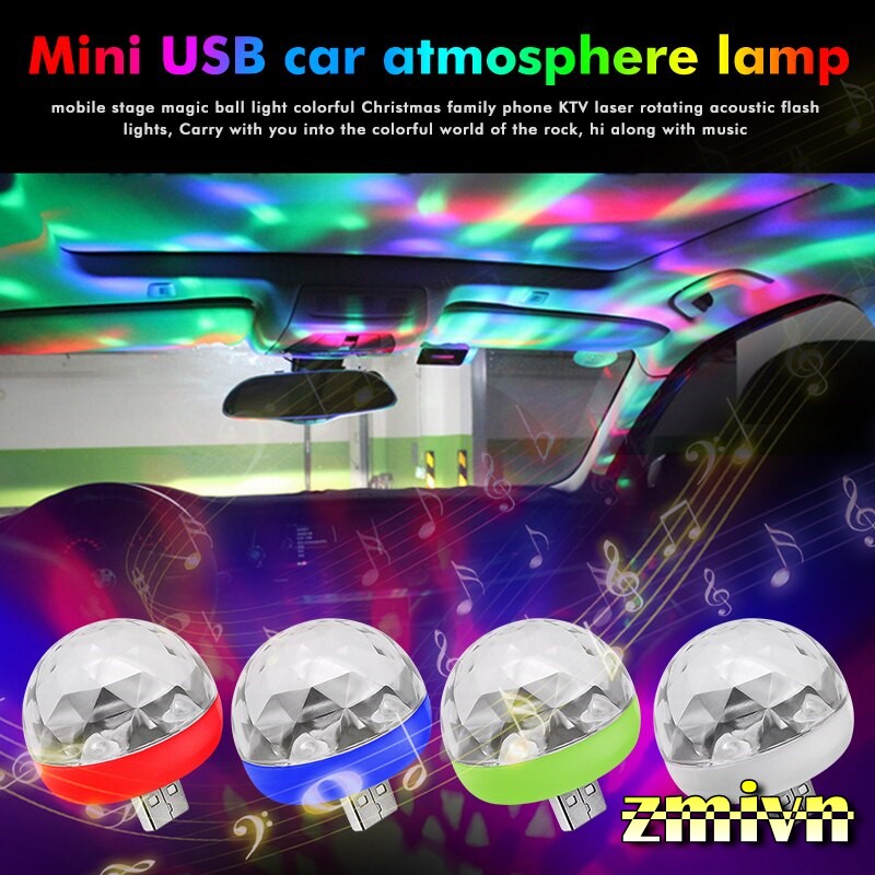 Đèn Led DJ USB Đảng Đèn Cảm Biến Theo Nhạc USB Mini màu ngẫu nhiên