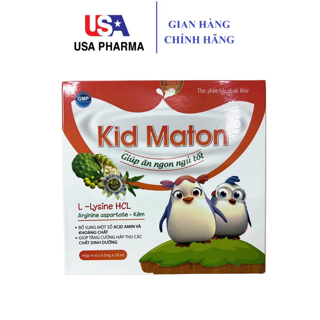 Siro Kid Maton - Giúp Ăn Ngon Ngủ Tốt, Tăng Sức Đề Kháng - Hộp 20 Ống