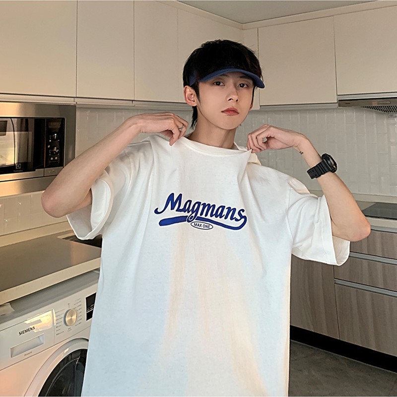 Áo thun unisex form rộng nữ nam phông unisex cổ tròn cotton oversize giá rẻ in hình MAGMANS | BigBuy360 - bigbuy360.vn