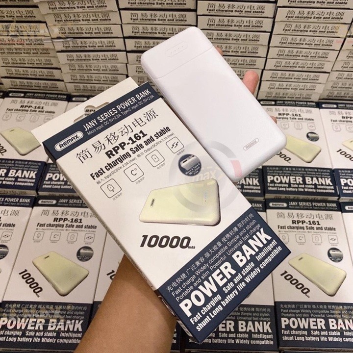 Sạc dự phòng Remax Rpp-161 10.000mah ♥️Freeship♥️ Giảm 30k khi nhập MAYT30 - Pin sạc dự phòng Remax