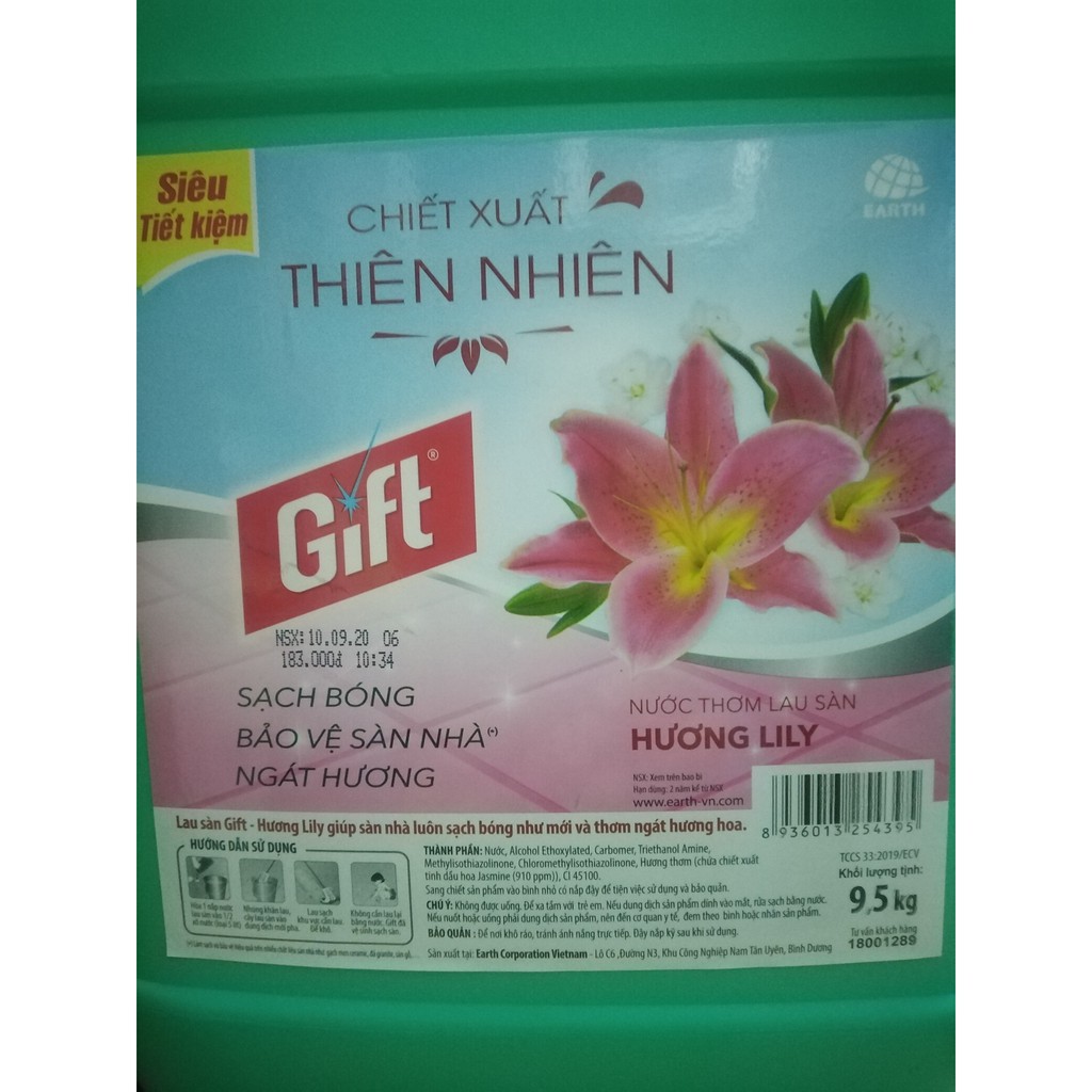 Nước lau sàn Gift hương Lily/ Ylang 9.5 kg