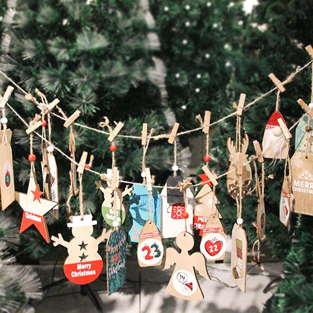 Phụ Kiện Trang Trí Giáng Sinh Hình Số Bằng Gỗ Thời Trang