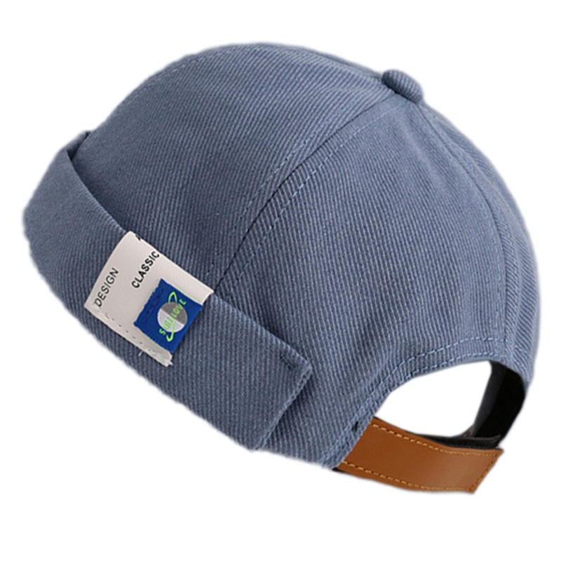Mũ beanie không vành màu trơn in chữ phong cách cổ điển dành cho nam và nữ