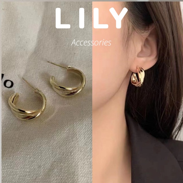 Khuyên Tai Nữ Tạo Hình Chữ C Thời Trang V1.15