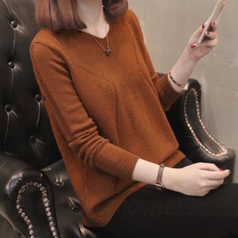 Áo Thun sweater Cổ Đứng Phong Cách Hàn Quốc Thời Trang Thu Đông Mới Cho Nữ
