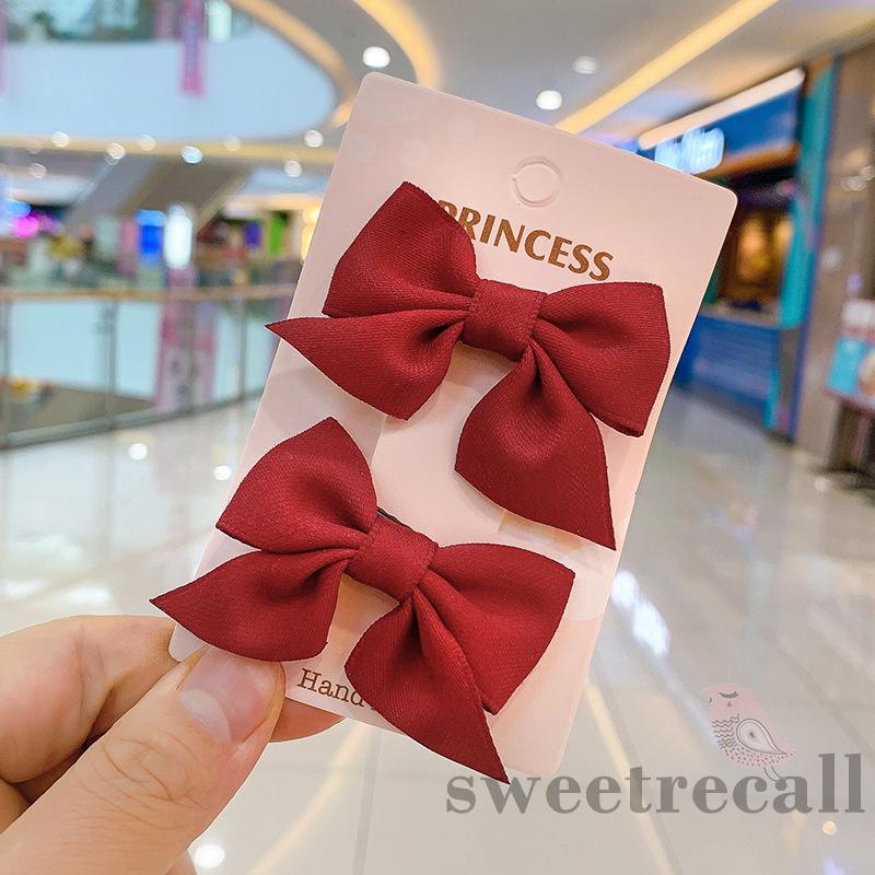 Set 2 kẹp tóc nơ phong cách công chúa ngọt ngào đáng yêu cho bé gái