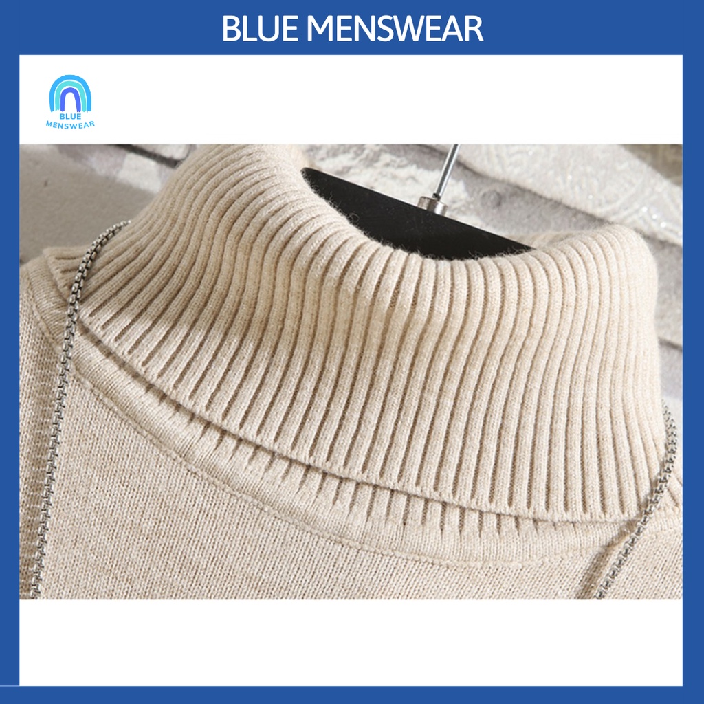 Áo Len Nam cổ lọ dài tay đẹp thời trang nam cao cấp AL59 - BLUE MENSWEAR | BigBuy360 - bigbuy360.vn