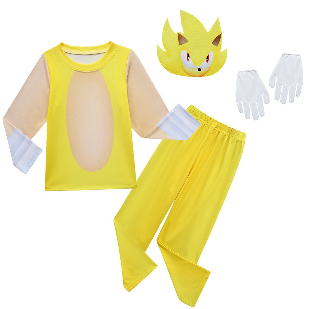 Bộ Đồ Hóa Trang Nhím Sonic Tay Dài Thiết Kế Dễ Thương Dùng Hóa Trang Dịp Halloween