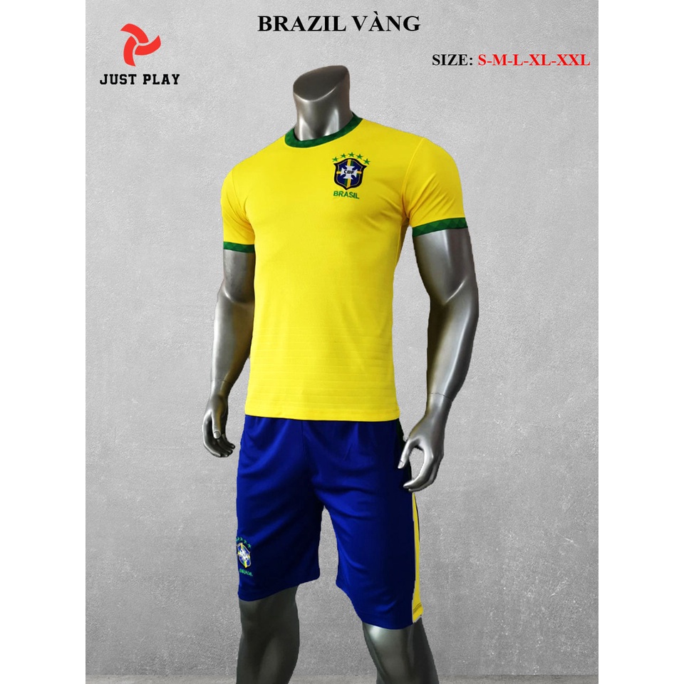 Bộ bóng đá Brazil Justplay thun lạnh