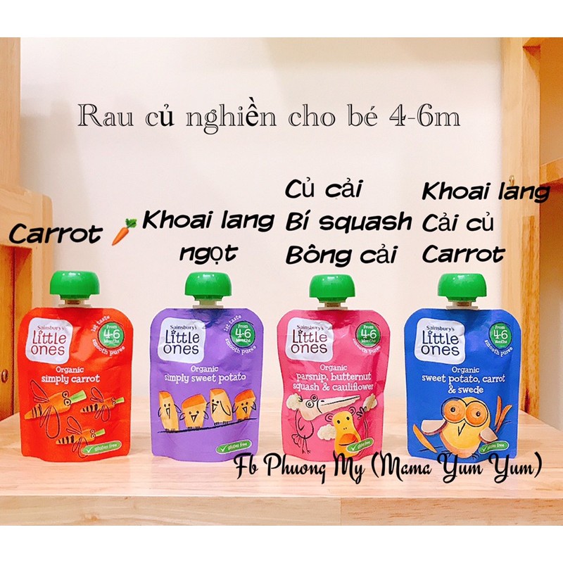 Date 9,12/2022 Trái cây hoa quả nghiền hữu cơ Little Ones cho bé 4 tháng của Anh