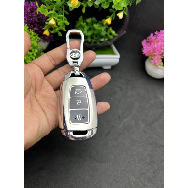 Ốp chìa khoá TPU 3 nút smart key xe huyndai kona,accent,santafe,elantra