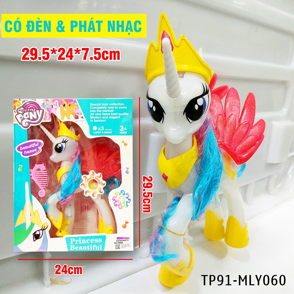 Hộp đồ chơi mô hình ngựa Pony có đèn có nhạc