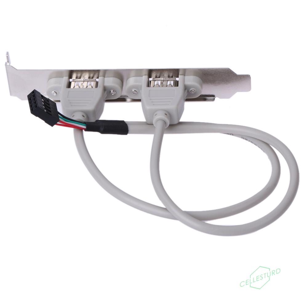 CS 2 Port Rear Panel Bracket Motherboard Cable USB 2.0 Connector Cable Adapter | BigBuy360 - bigbuy360.vn