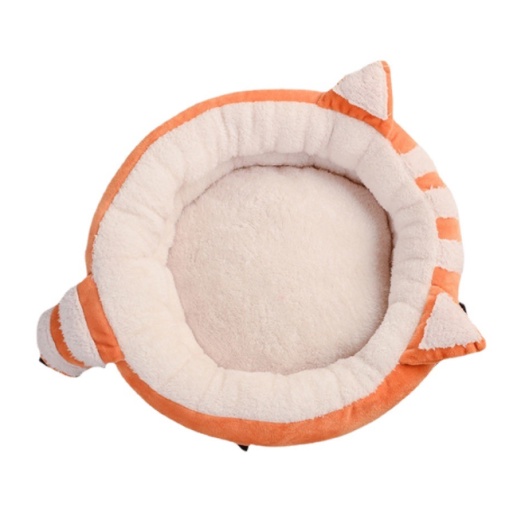 Ổ Nệm chó mèo, giường nằm thú cưng, nhà cho chó mèo thành cao 2 lớp size 45cm
