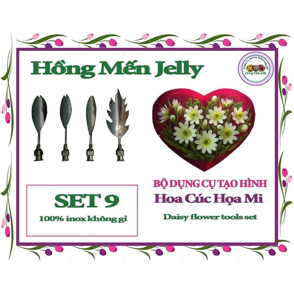 Kim làm thạch rau câu 3D hoa Cúc Họa Mi cao cấp không gỉ