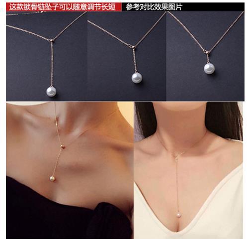 Vòng cổ Mặt Hình Vỏ Sò Đính Hạt Ngọc Trai Dễ Phối Đồ
