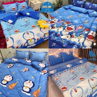 Set Chăn ga gối 5 món Doremon chất đẹp