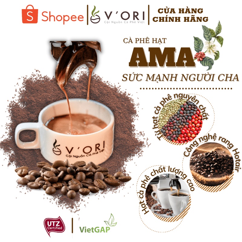 Cà Phê ROBUSTA Rang Xay Nguyên Chất AMA V'Ori ( Pha máy)