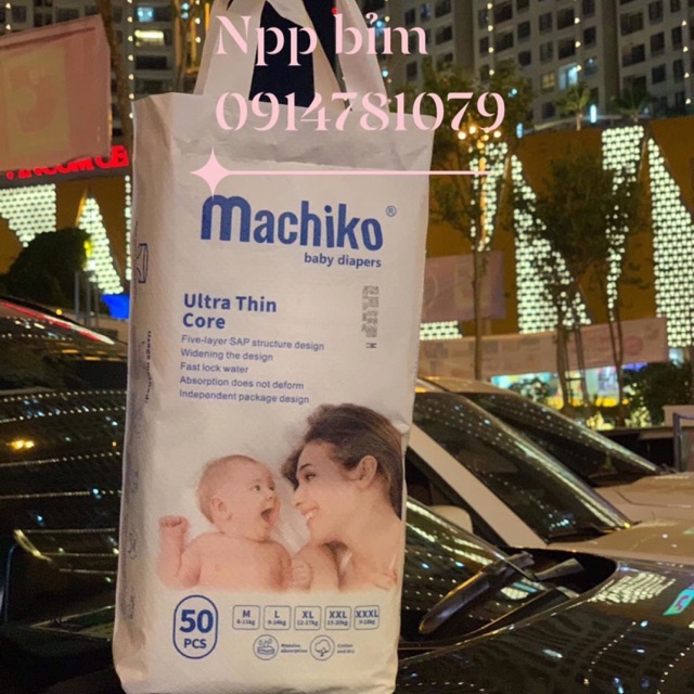 Bỉm Tã Quần Machiko M50/L50/XL50/XXL50 MIẾNG CAO CẤP