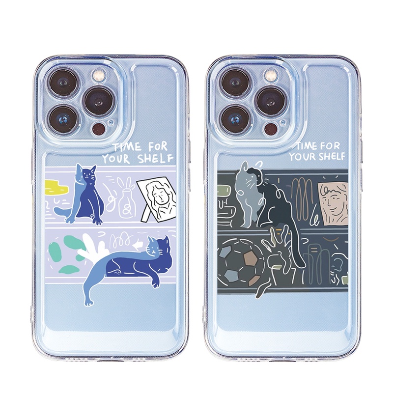 Ốp lưng iphone Ốp điện thoại Suntaiho mềm hình mèo + kệ thích hợp cho iphone 11 pro max / 13 12 pro / xs max iphone xr xs 8 7 plus