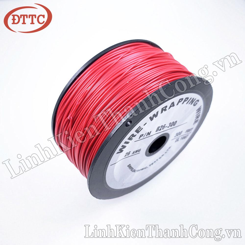 Cuộn Dây 26AWG 0.45mm 100 Mét màu trắng, xanh dương, vàng, đỏ, đen