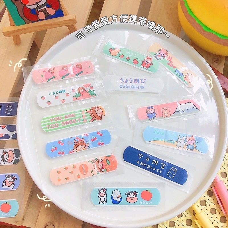 Lẻ miếng băng dán cá nhân hoạt hình dễ thương 1k, urgo cute đáng yêu
