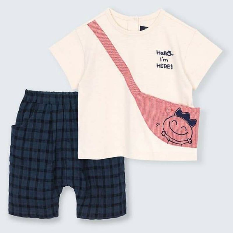 [Allo&Lugh] Set Áo be + Quần short caro