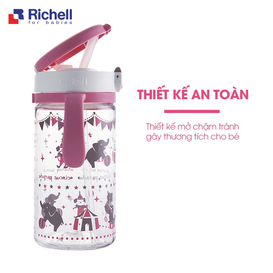 Cốc ống hút Richell-Nhật Bản-320ml