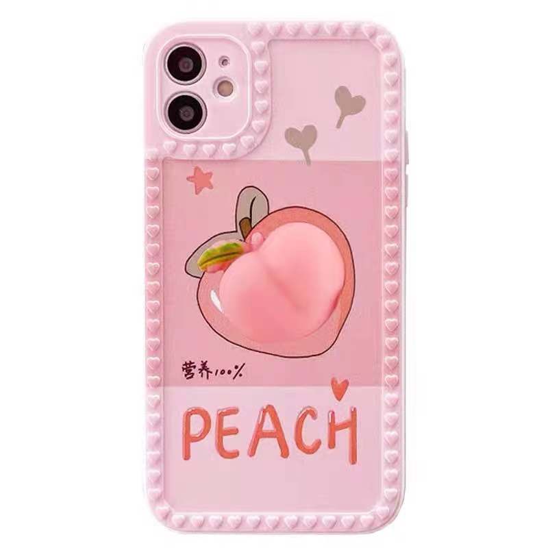 Phone case that can pinch peach for IPhone 12 12Pro Max 11 11Pro Max X Xs Xr Xs Max 8 7 6 6s Plus Se 2020 | BigBuy360 - bigbuy360.vn