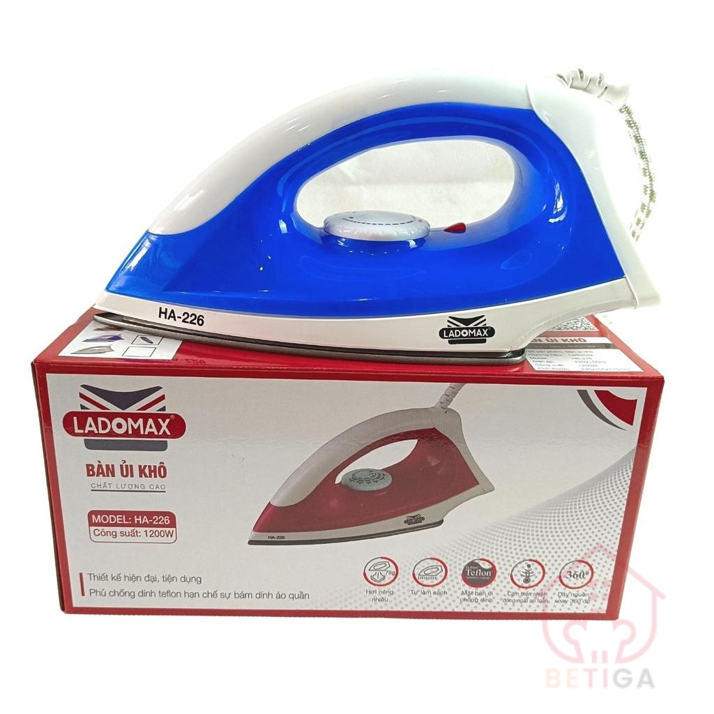 Bàn ủi điện Ladomax công suất 1200W, bàn là khô đế nhôm chống dính HA-226