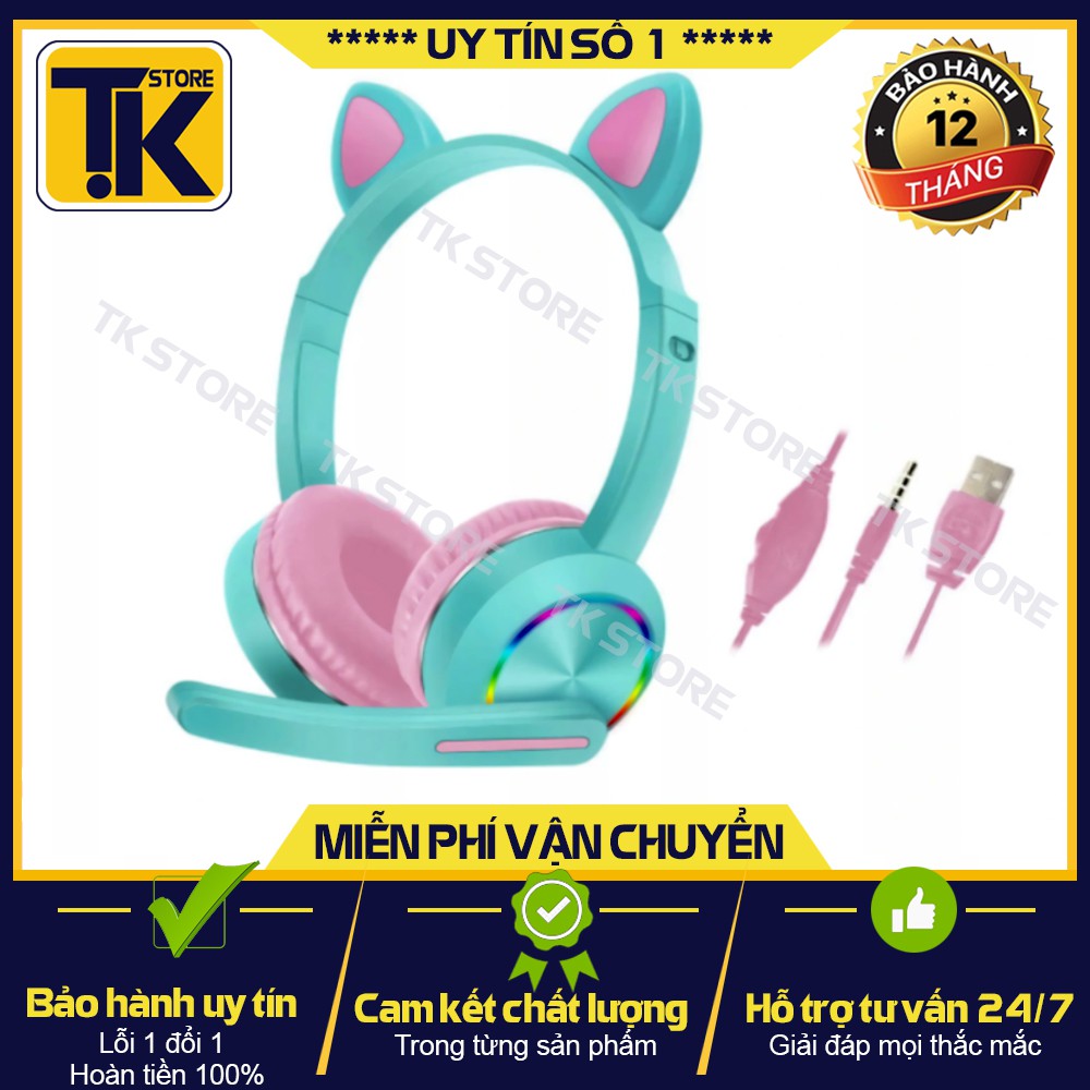 Tai Nghe Gaming Tai Thỏ Có Mic Đàm Thoại J30 Thời Thượng Trẻ Trung-BẢO HÀNH ĐỔI MỚI