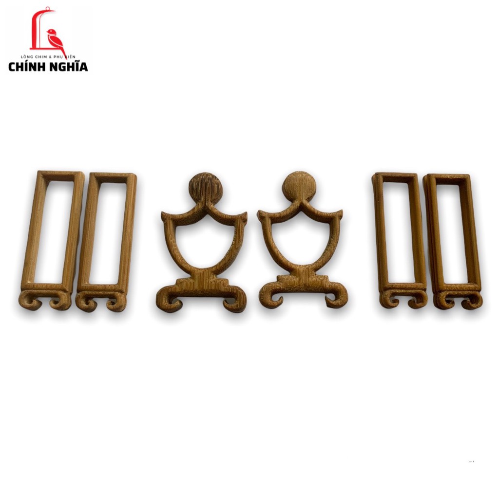 Bệ cầu cóng lồng chòe than, chòe lửa size 7cm bằng tre
