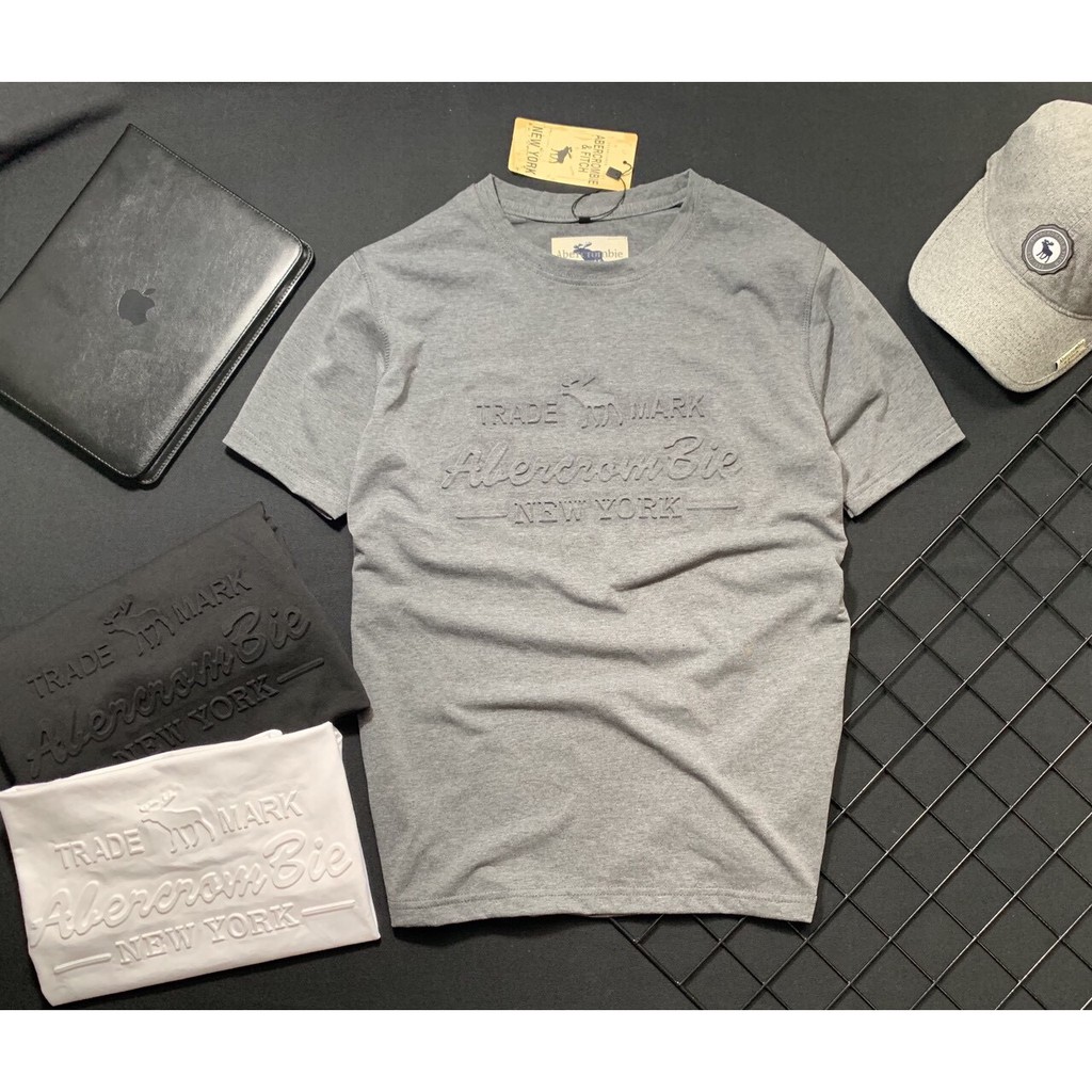 Áo thun nam cotton dập nổi co giãn tốt