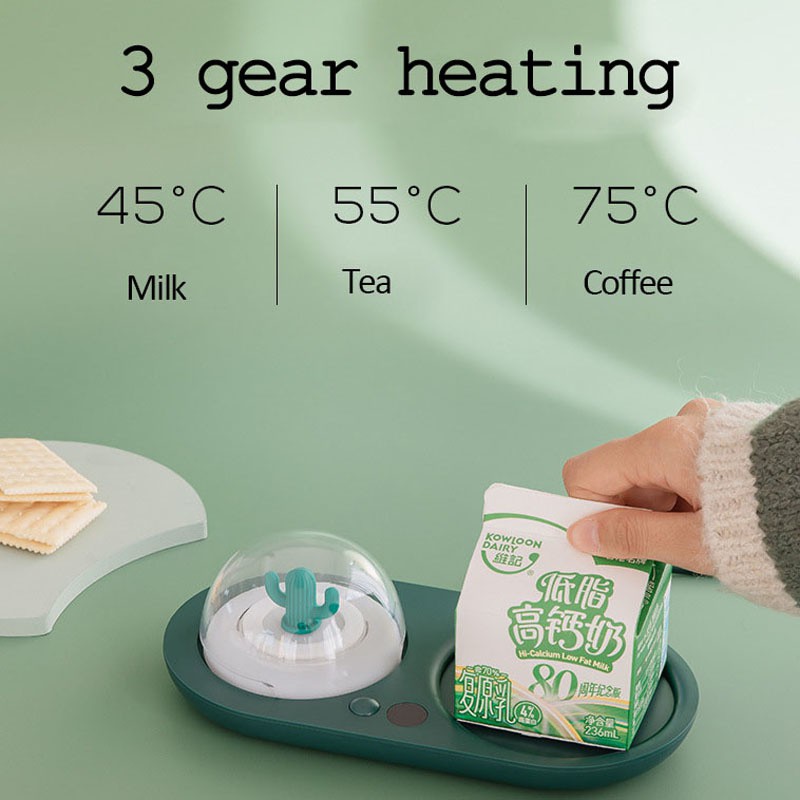 ◕Máy sưởi ấm 3 Gear Máy làm nóng cốc cà phê Máy làm nóng nước trà sữa Máy giữ nhiệt thông minh với đèn xông tinh dầu cho