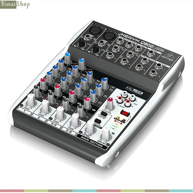 Mixer thu âm 8 cổng vào Behringer XENYX Q802USB