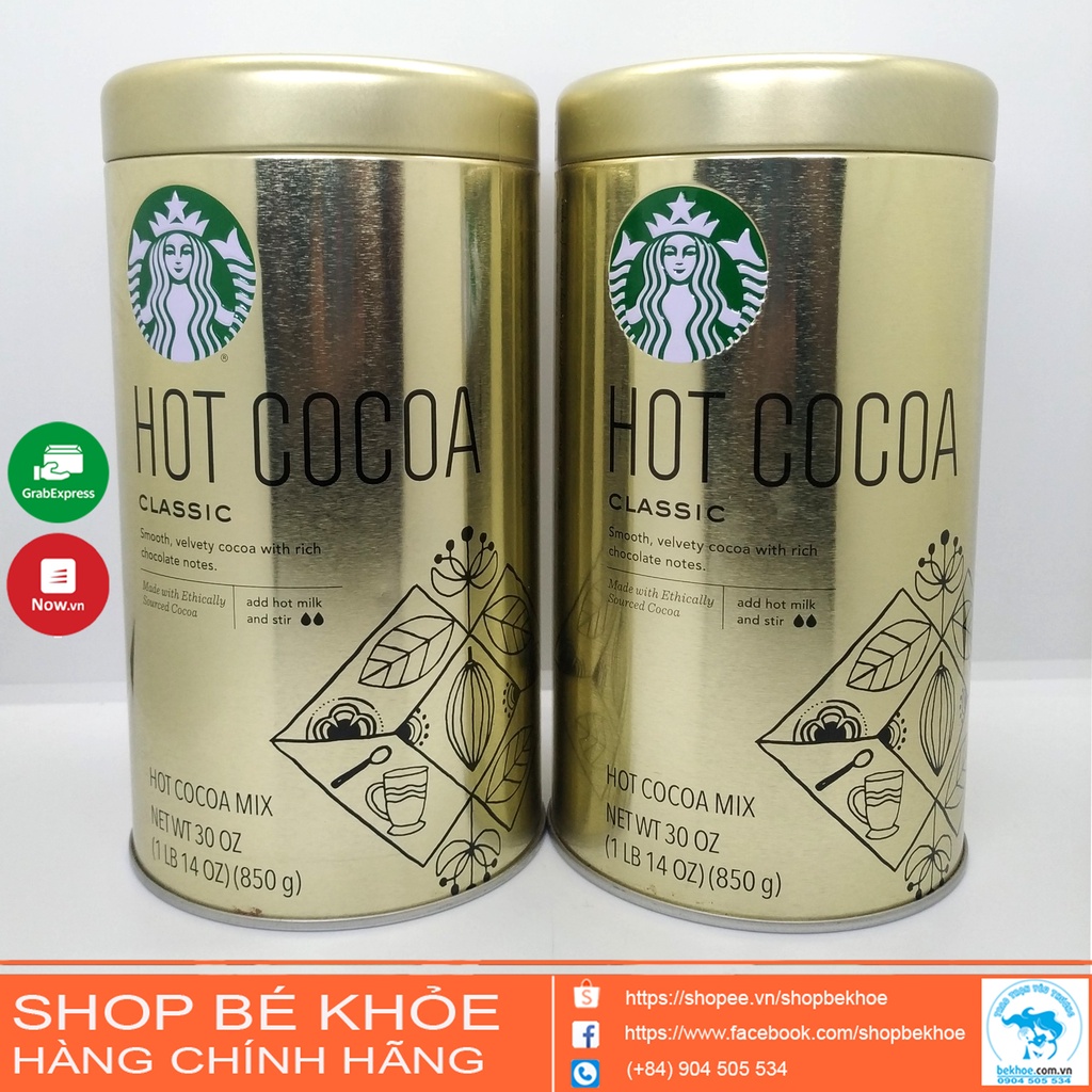 Bột cacao Hot Cocoa Classic - STARBUCKS Hot Cocoa Classic 850g Mỹ